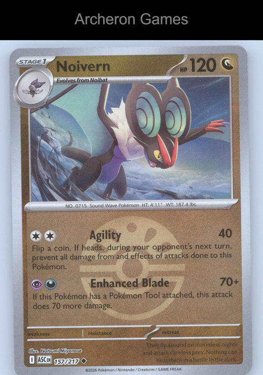 Pokemon Card Noivern (Friend Ball) ASC 157/217 UC Ascended Heroes Reverse Holo
