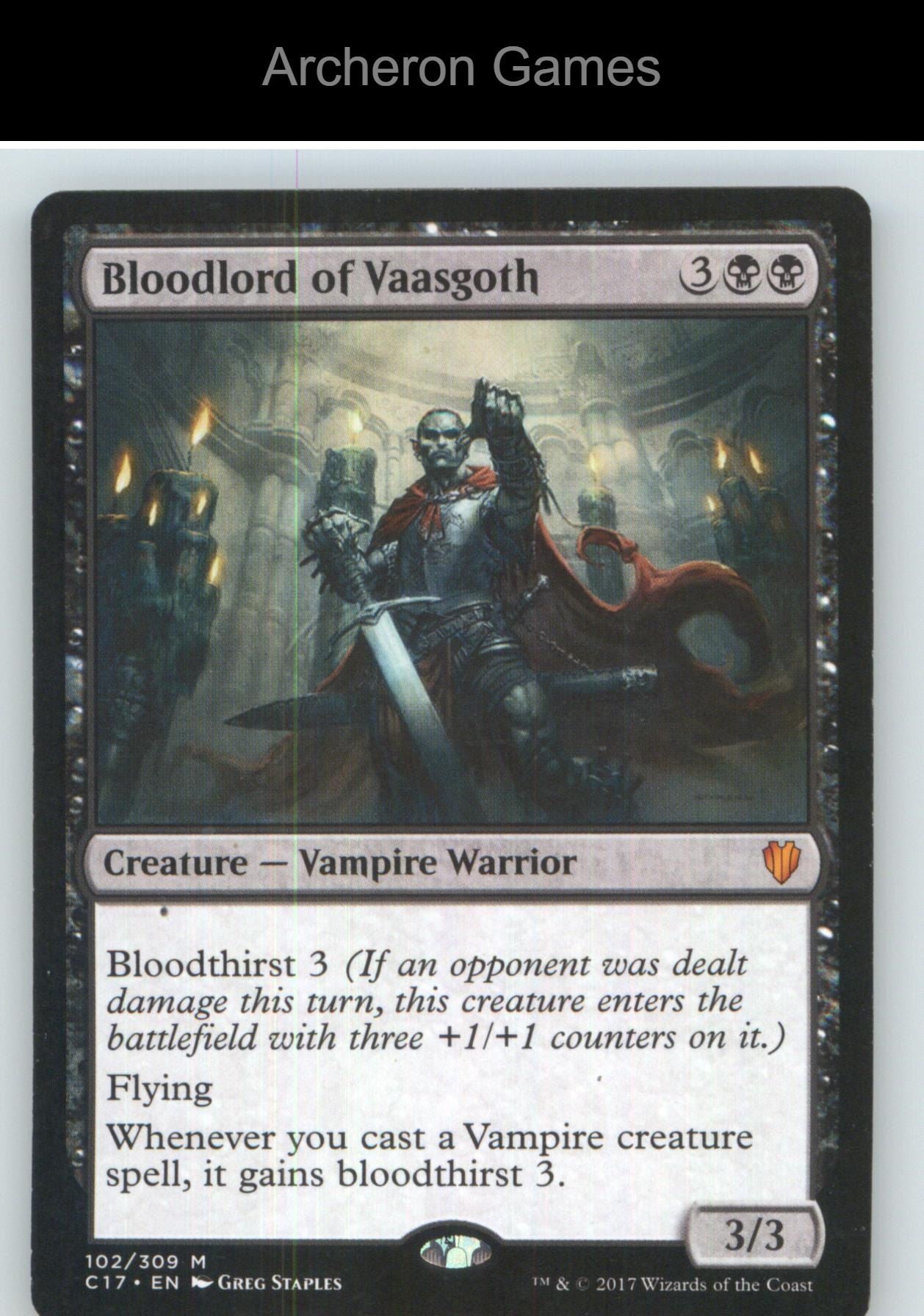 Bloodlord of Vaasgoth C17 102 Mythic MTG Card NM/EX+