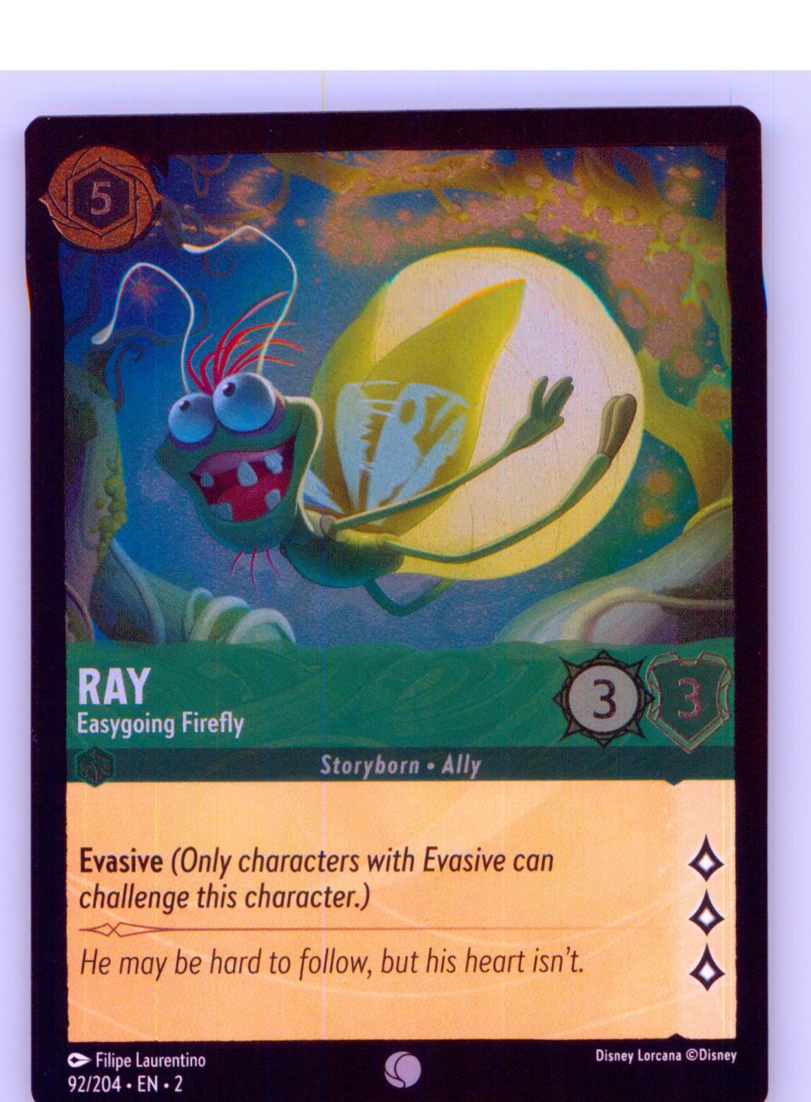 Ray - Easygoing Firefly 92/204 Rise of the Floodborn Lorcana Cold Foil NM/M
