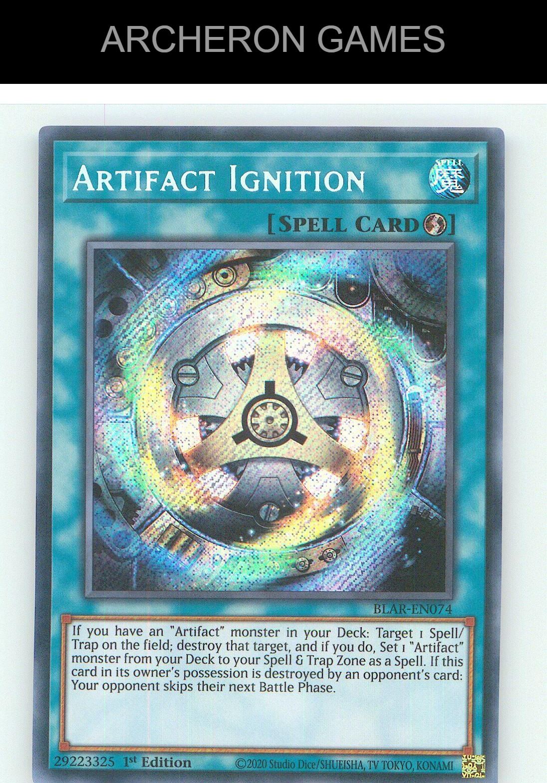 Artifact Ignition SEC YUGIOH Card 1st Edition