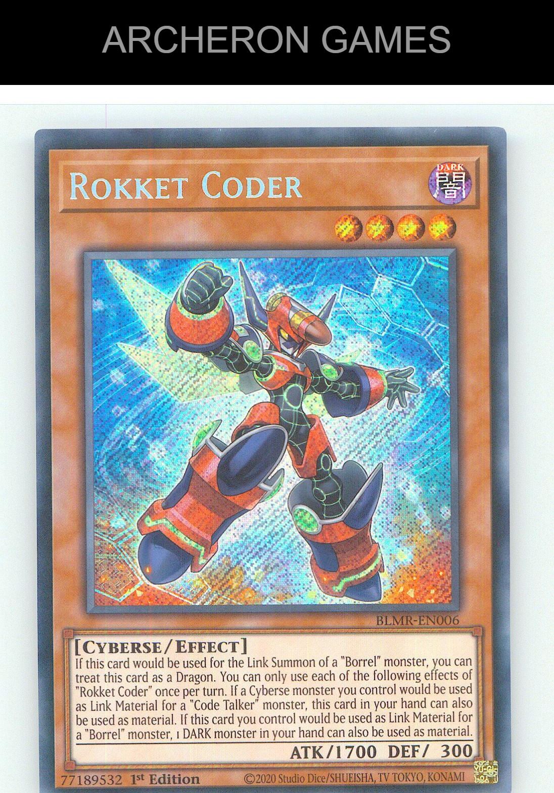 Rokket Coder SEC YUGIOH Card 1st Edition