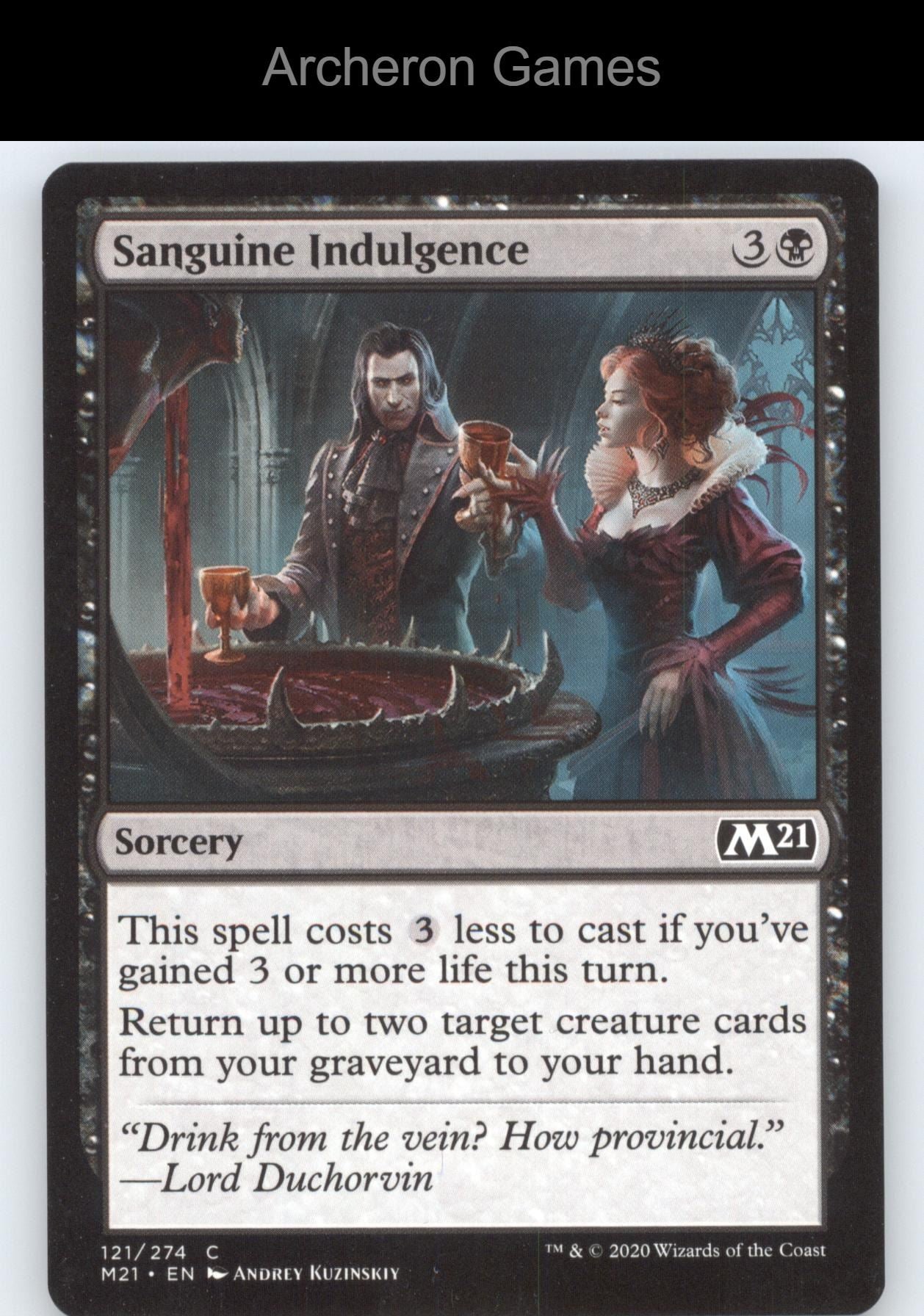 Sanguine Indulgence 121 C MTG Card Core Set 2021