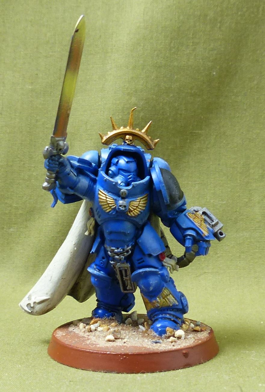 Captain in Gravis Armour painted - Space Marines - Warhammer 40K #1TZ