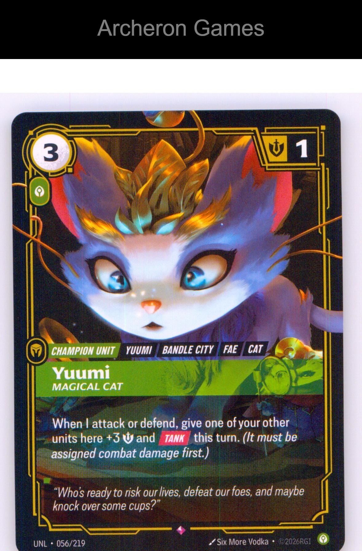 Yuumi - Magical Cat UNL 056/219 R Unleashed Riftbound Card