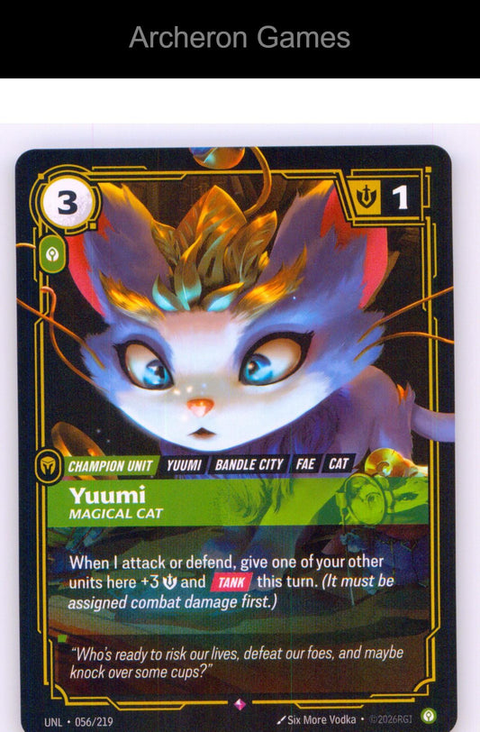 Yuumi - Magical Cat UNL 056/219 R Unleashed Riftbound Card