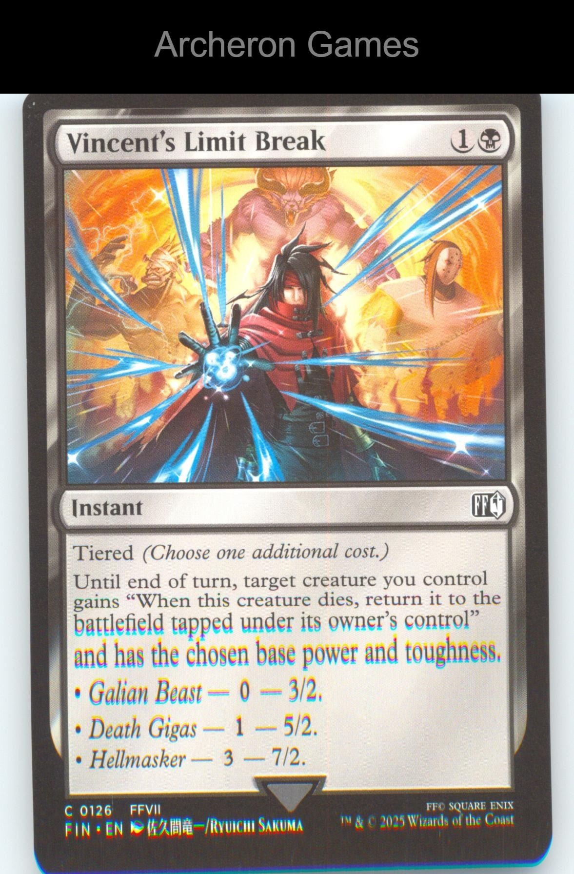 Vincent's Limit Break FIN 126 C MTG Card NM/EX+