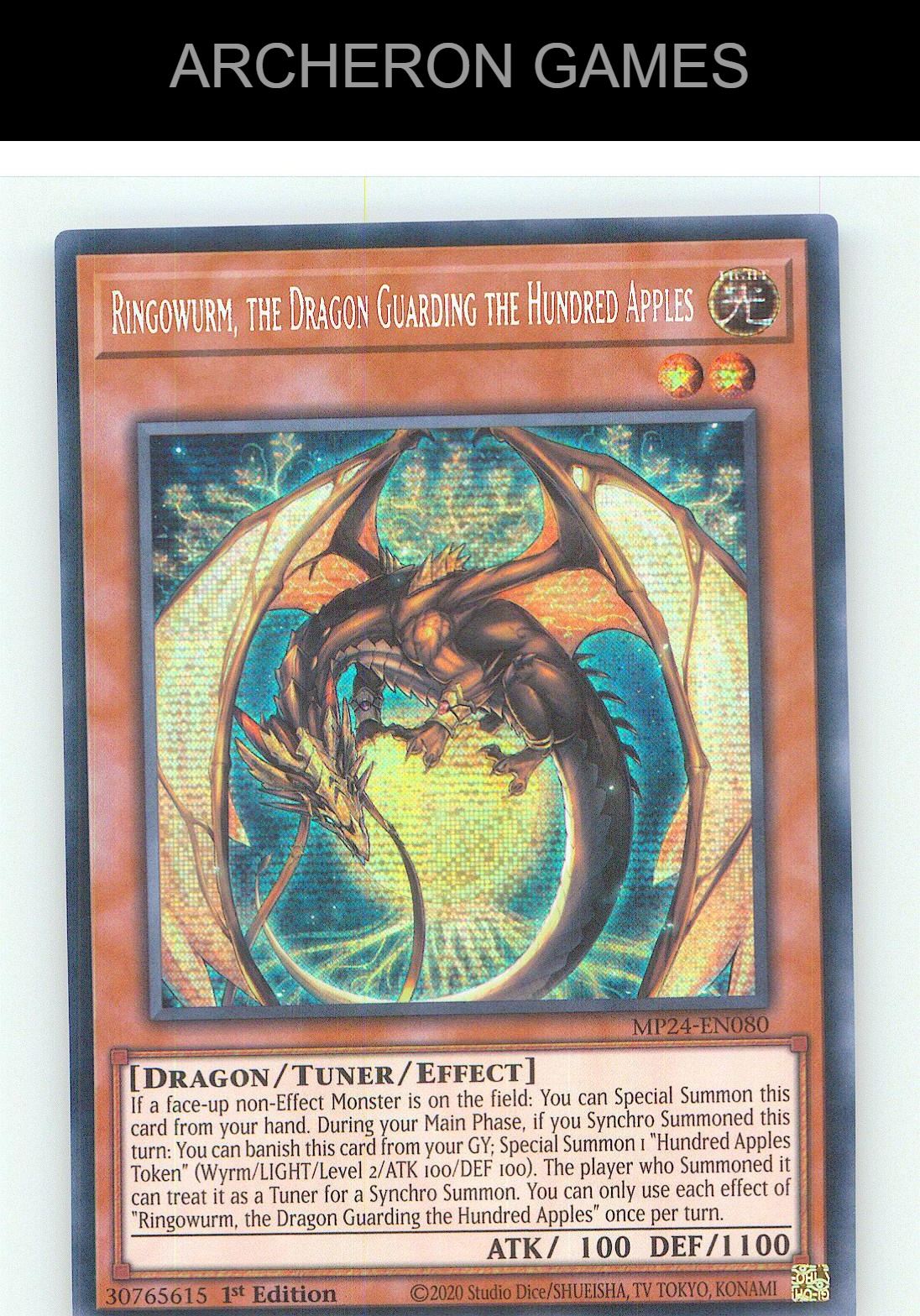 Ringowurm, the Dragon Guarding the Hundred Apples YUGIOH Card 1st Edition