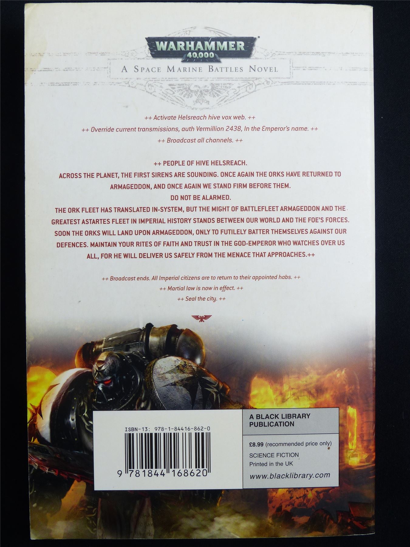 Helsreach by Aaron Dembski-Boweden - Warhammer Novel Softback #MB