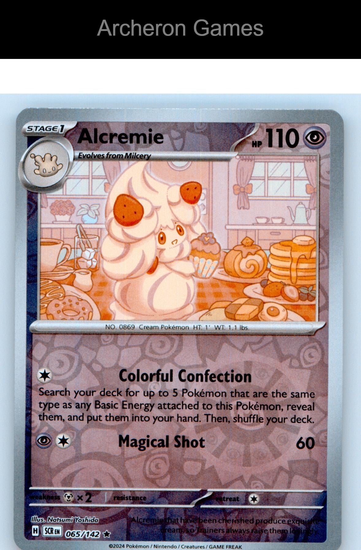 Pokemon Card Alcremie SCR 65/142 R Stellar Crown Reverse Holo