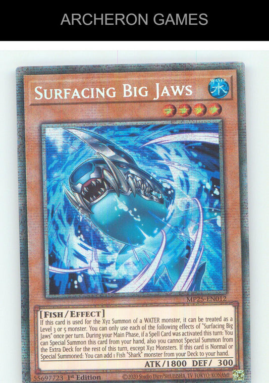 Surfacing Big Jaws Starlight Rare YUGIOH Card 1st Edition