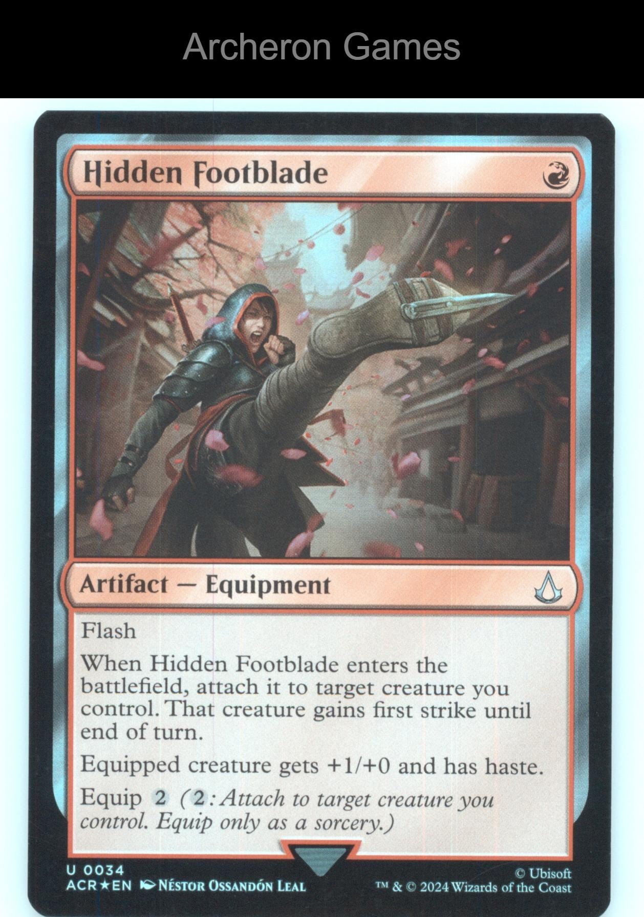 Hidden Footblade 34 UC MTG Card Universes Beyond: Assassin's Creed