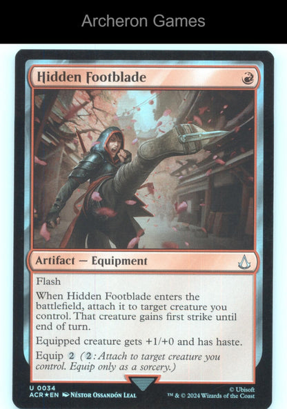 Hidden Footblade 34 UC MTG Card Universes Beyond: Assassin's Creed