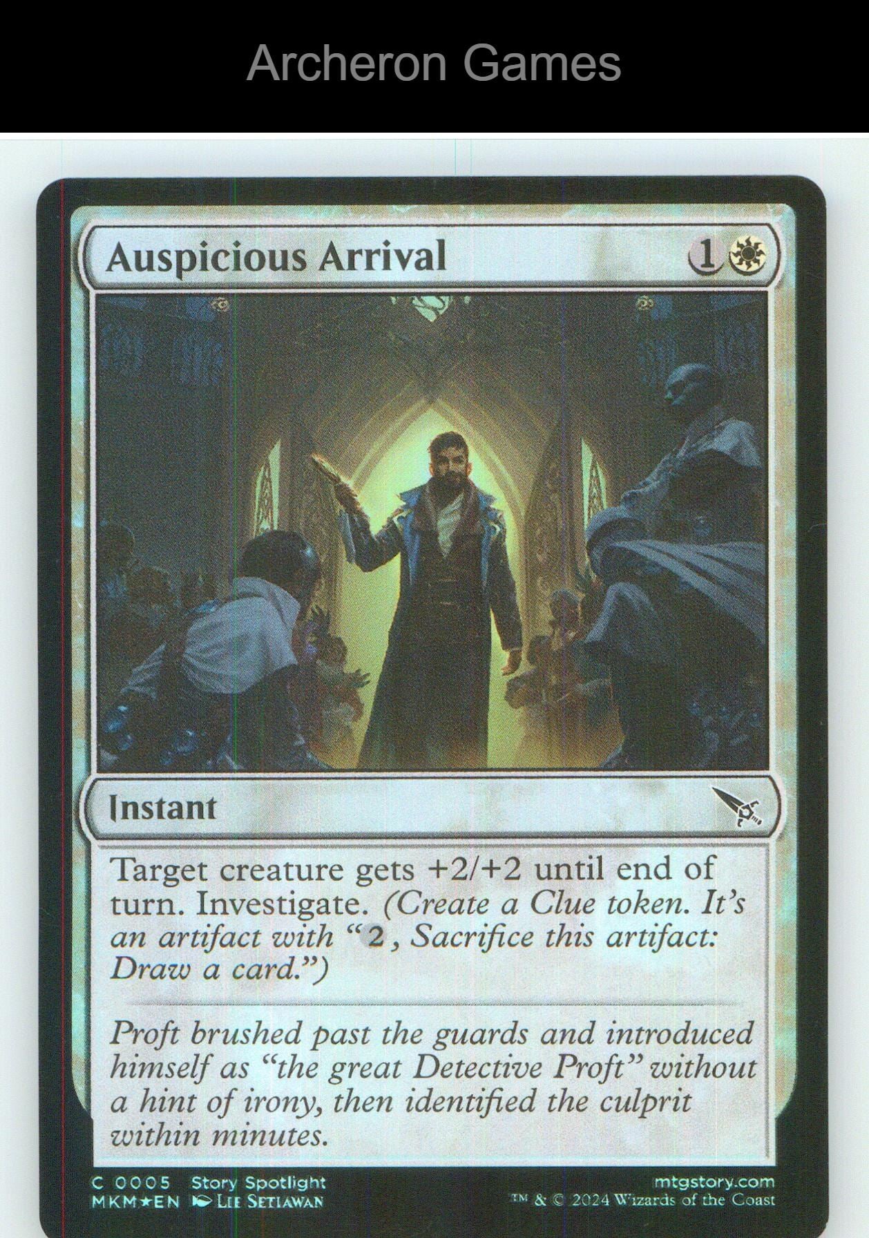 Auspicious Arrival MKM 5 C MTG Card NM/EX+ Foil