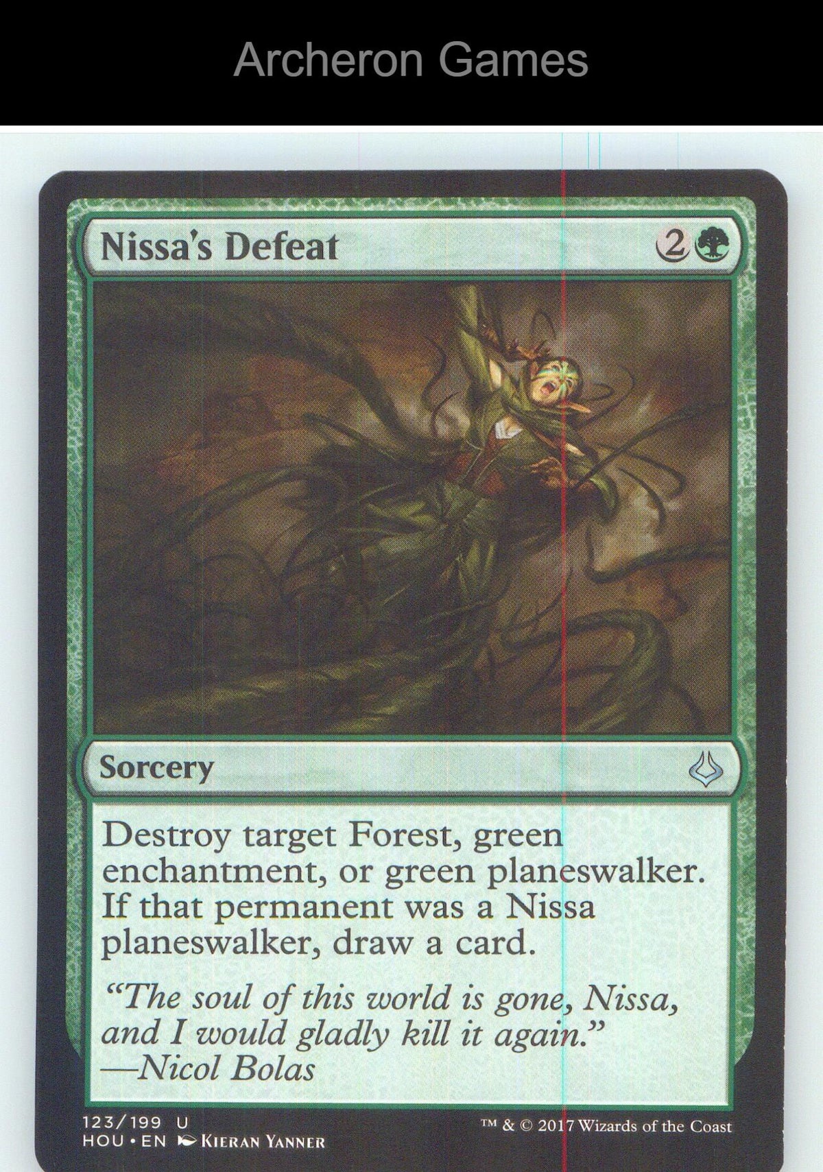 Nissa's Defeat HOU 123 UC MTG Card NM/EX+