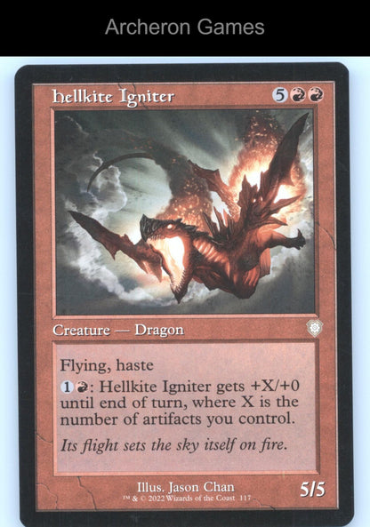 Hellkite Igniter (Retro Frame) 117 R MTG Card Commander: The Brothers' War