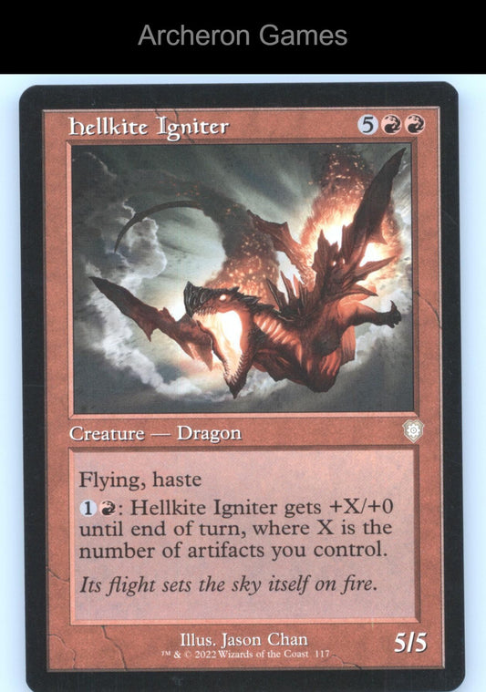 Hellkite Igniter (Retro Frame) 117 R MTG Card Commander: The Brothers' War