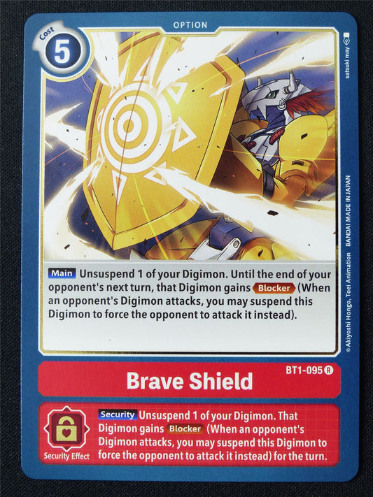 Brave Shield BT1-095 R - Digimon Card #16T