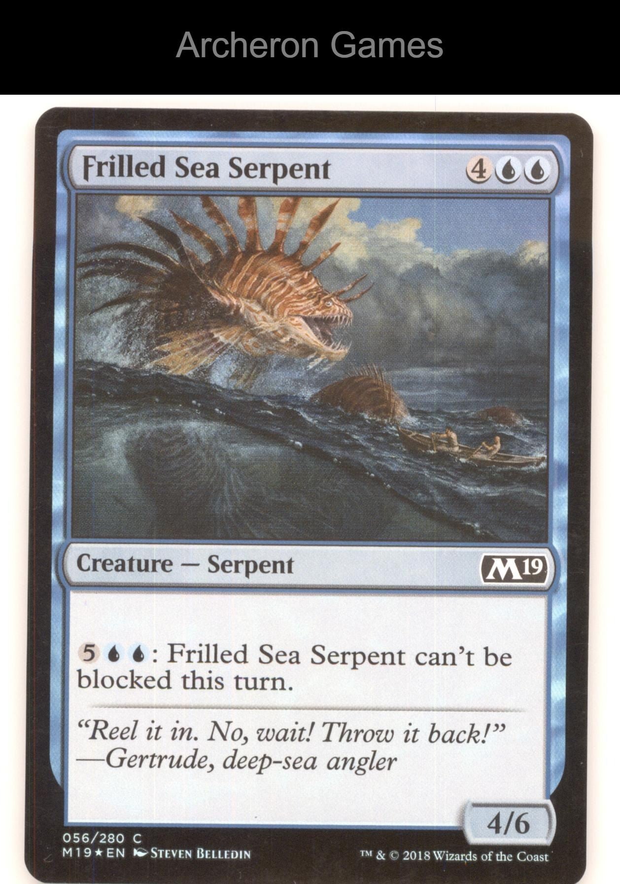Frilled Sea Serpent 56 C MTG Card Core Set 2019
