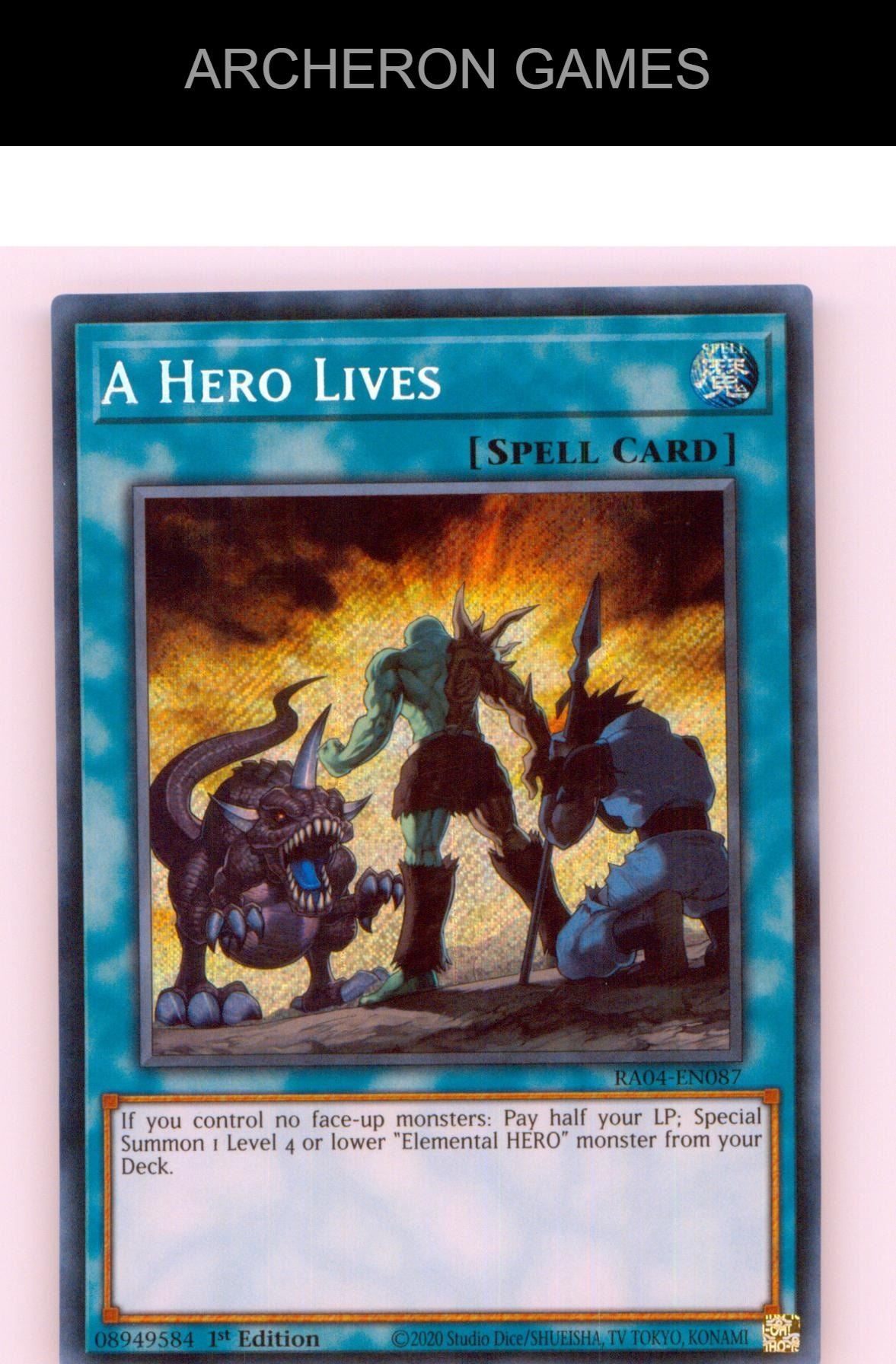A Hero Lives (Platinum Secret Rare) Platinum Secret Rare YUGIOH Card 1st Edition