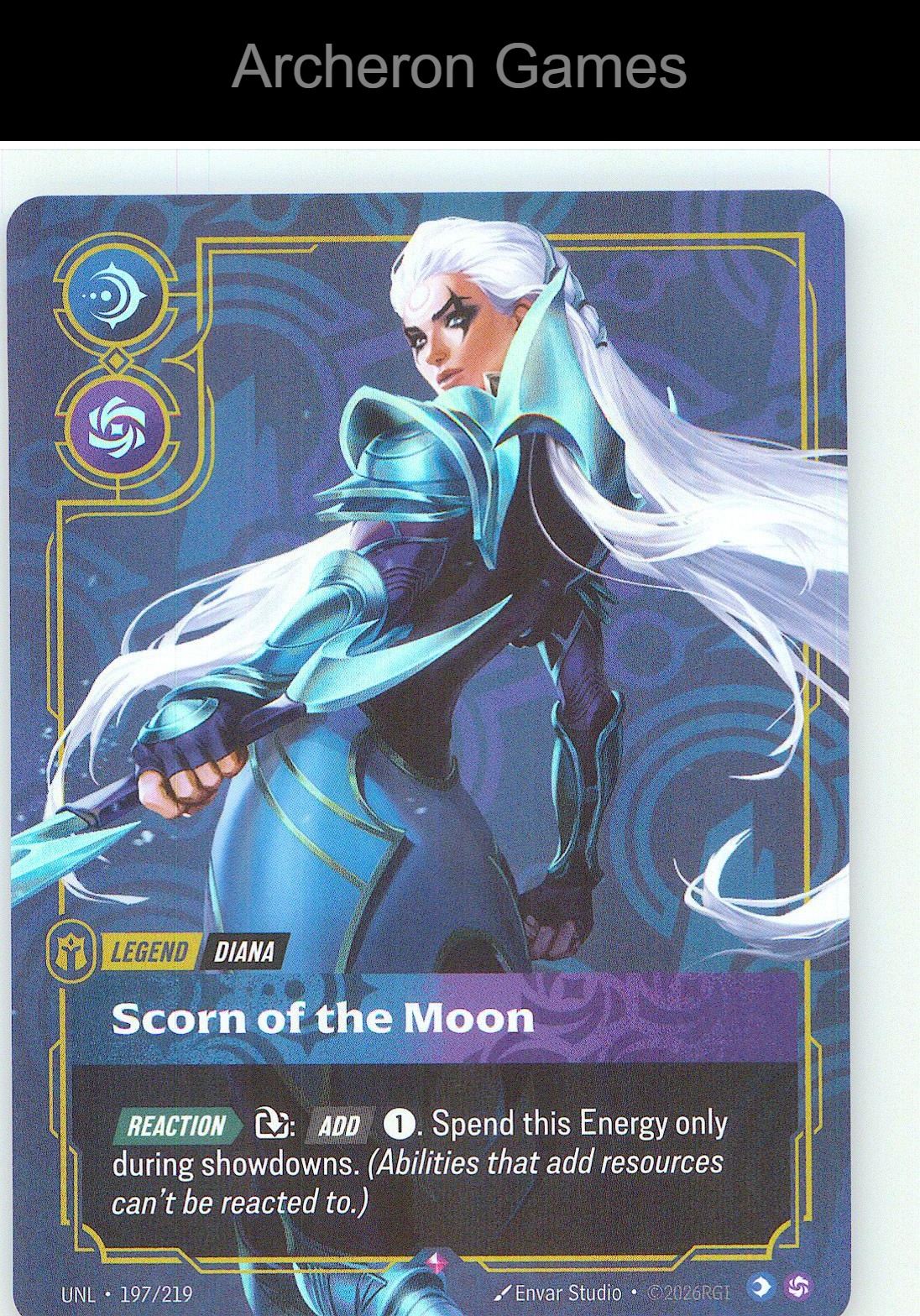 Diana - Scorn of the Moon UNL 197/219 R Unleashed Riftbound Card
