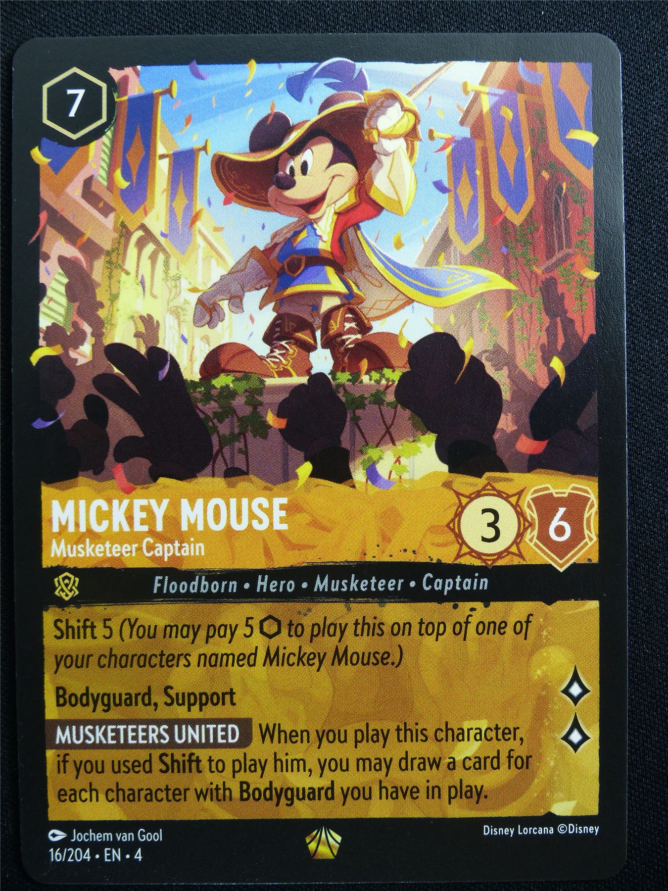 Mickey Mouse Musketeer Captain 16/204 - Lorcana Card #311