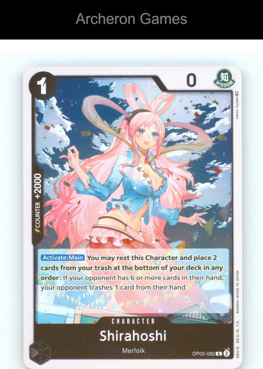 Shirahoshi OP05-082 R One Piece Card NM/EX+ Foil