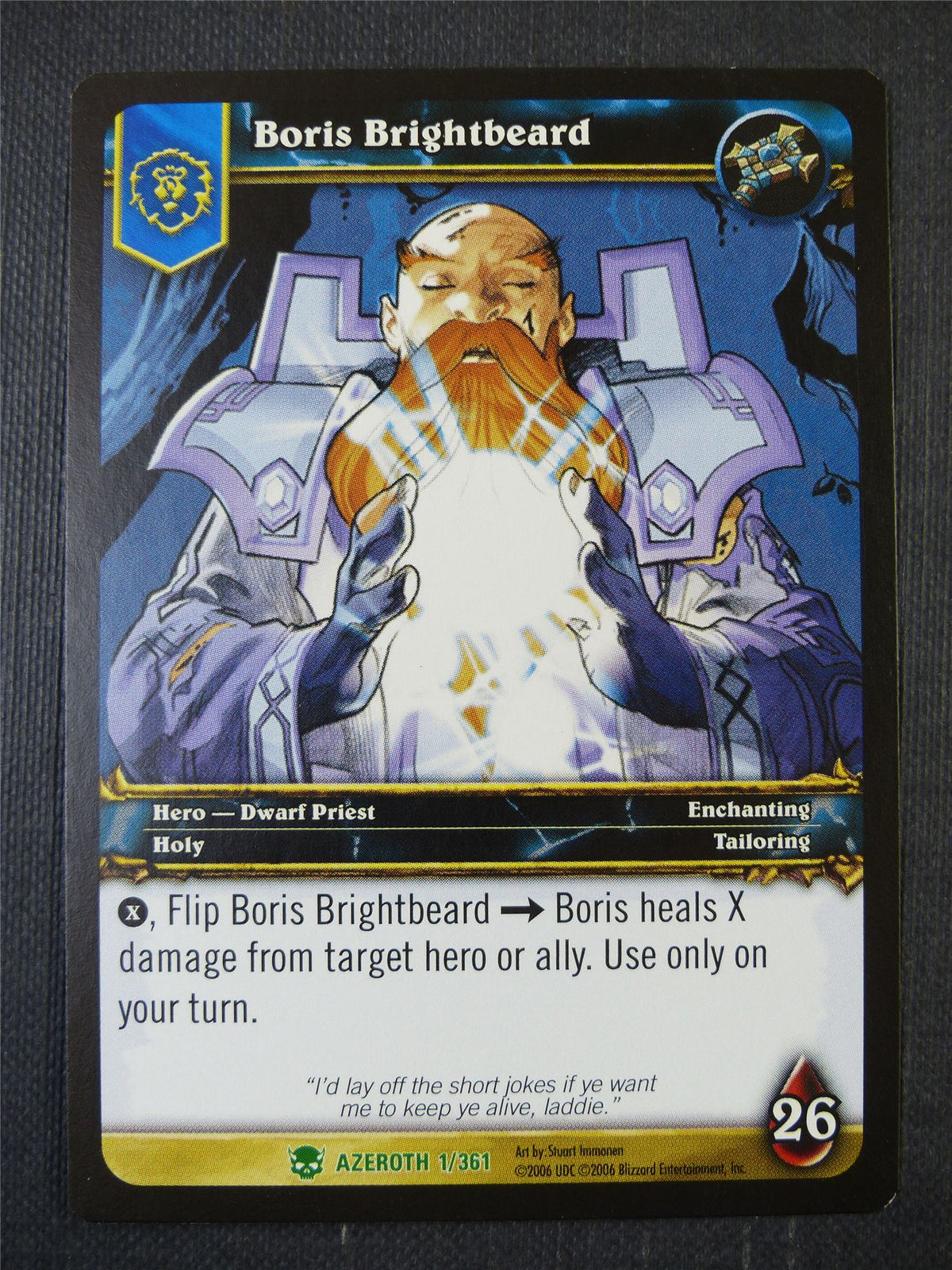Boris Brightheard 1/361 - WoW Card #1C0