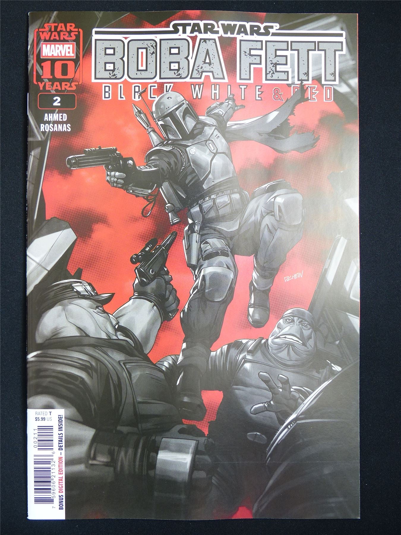 STAR Wars: Boba Fett Black White & Red #2 - Jan 2026 Marvel Comic #5TR