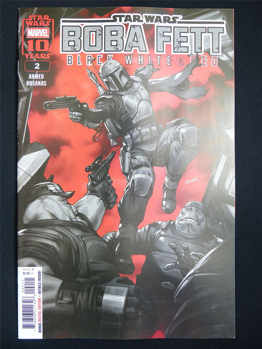STAR Wars: Boba Fett Black White & Red #2 - Jan 2026 Marvel Comic #5TR