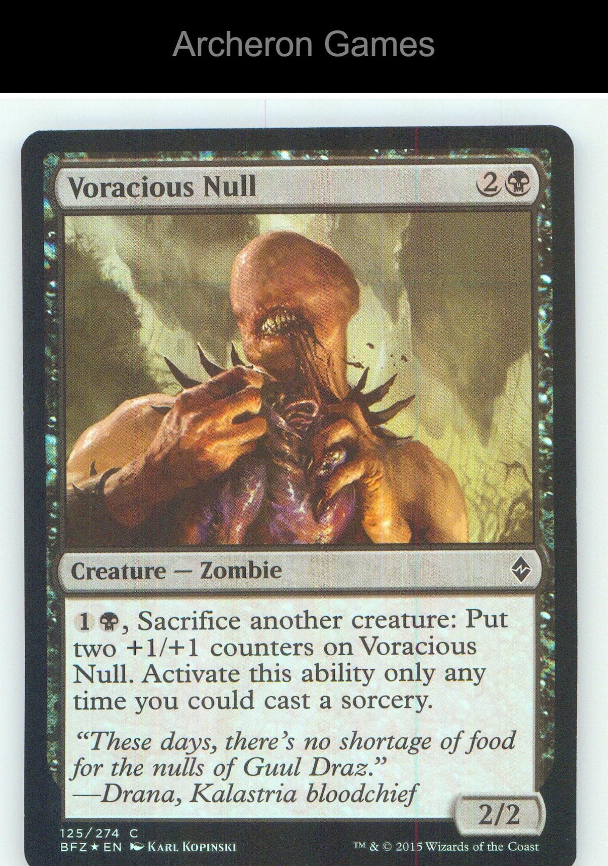 Voracious Null BFZ 125 C MTG Card NM/EX+ Foil