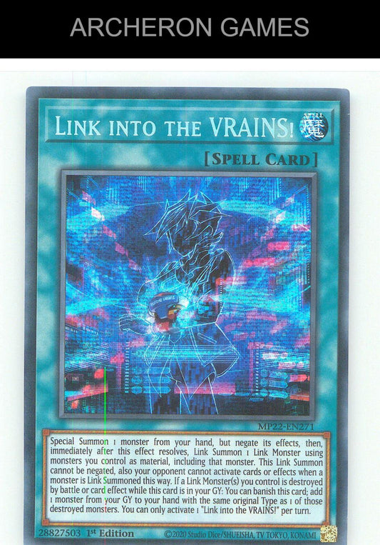 Link into the VRAINS! Prismatic Secret Rare YUGIOH Card 1st Edition