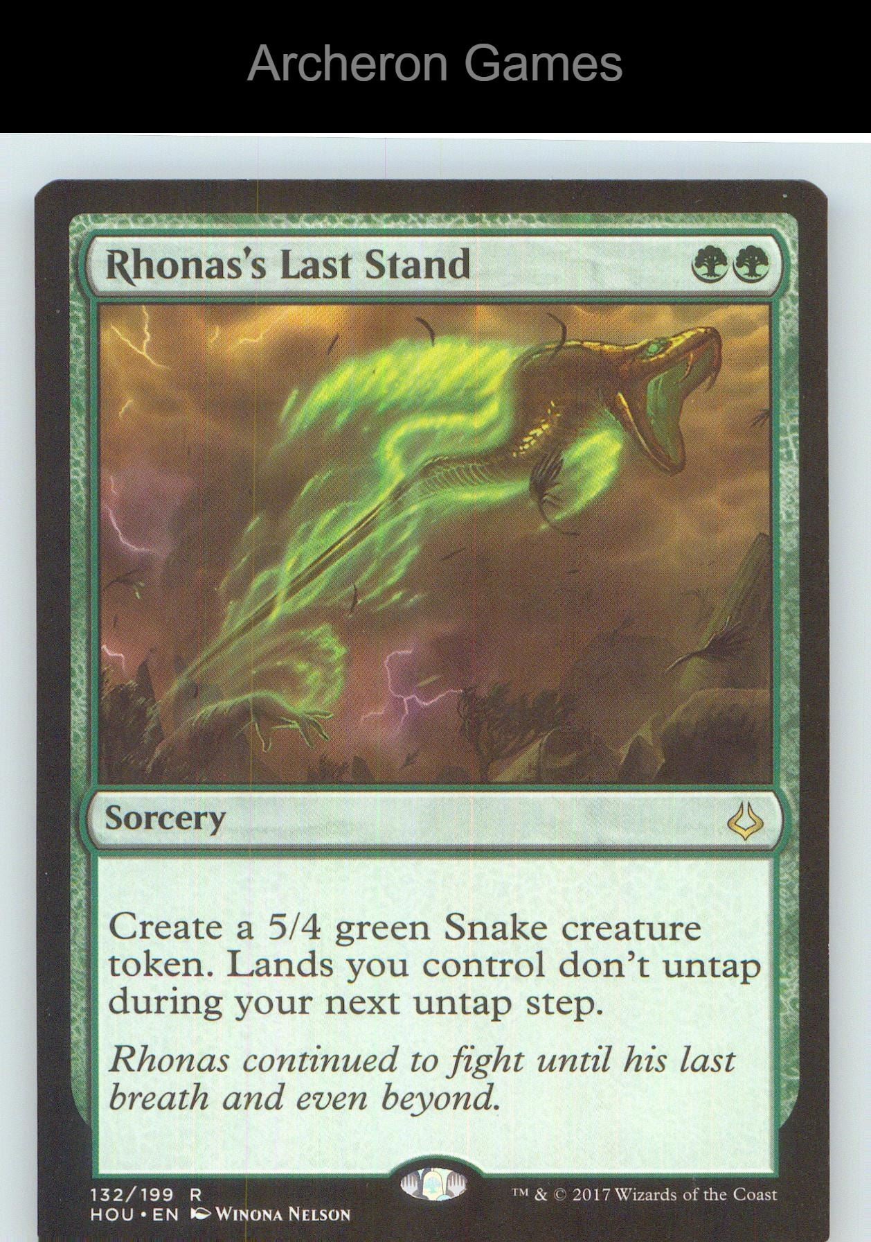 Rhonas's Last Stand HOU 132 R MTG Card NM/EX+