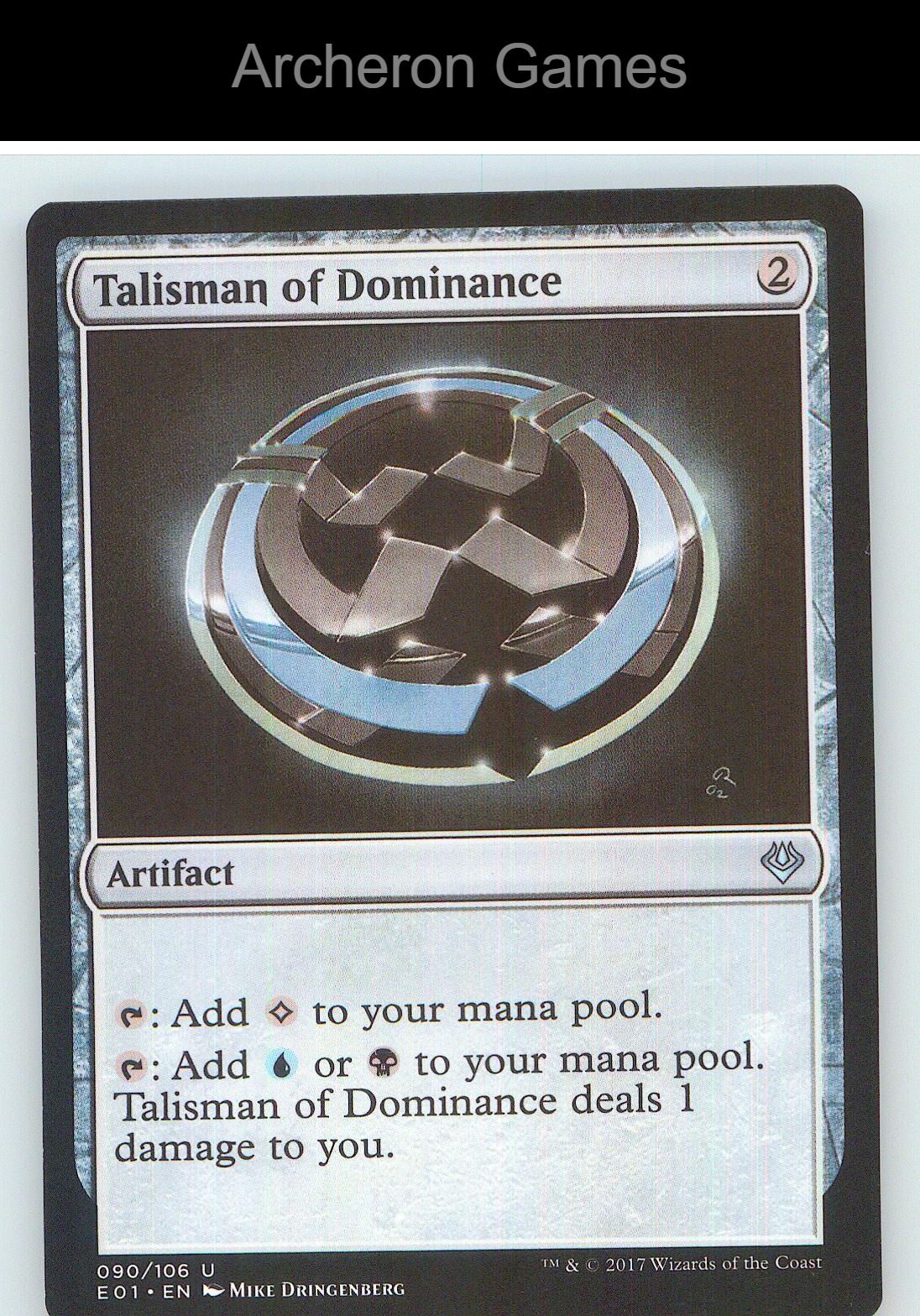 Talisman of Dominance E01 90 UC MTG Card NM/EX+