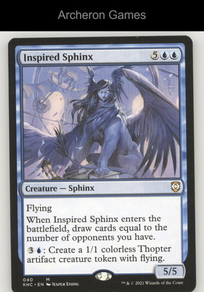 Inspired Sphinx 40 Mythic MTG Card Commander: Kaldheim