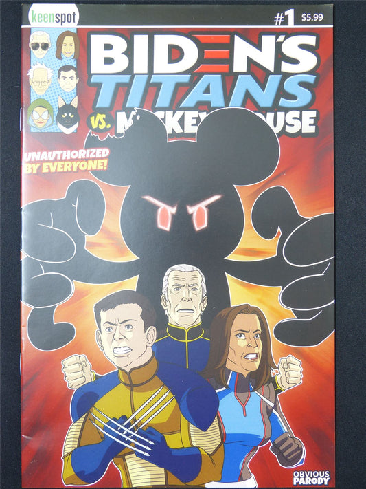 BIDEN'S Titans vs Mickey Mouse #1 - B&B Jul 2024 Keenspot Comic #44B