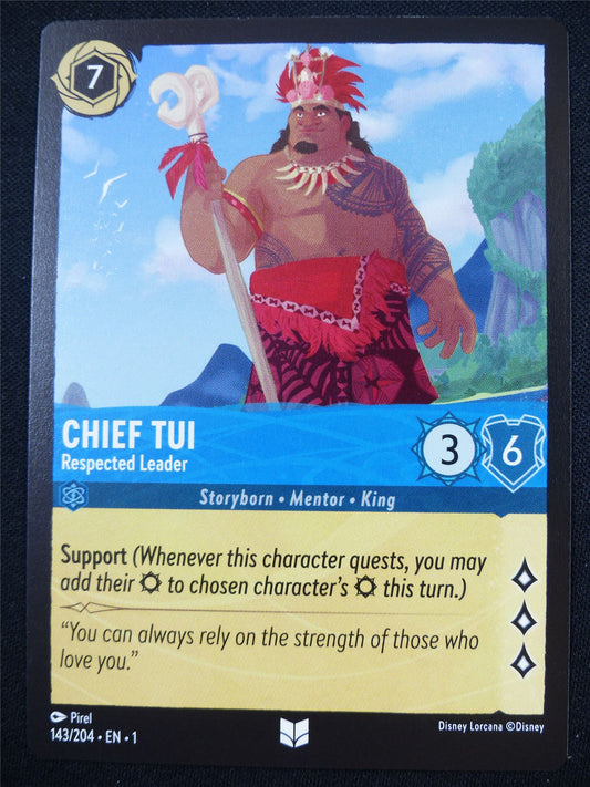 Chief Tui Respected Leader 143/204 - Lorcana Card #4PD