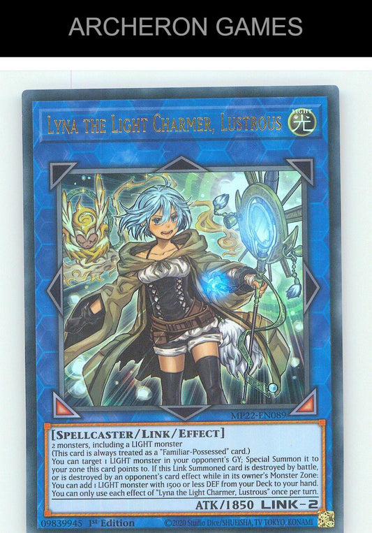 Lyna the Light Charmer, Lustrous Ultra Rare YUGIOH Card 1st Edition