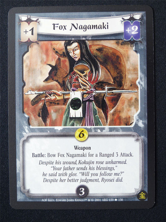 Fox Nagamaki - AOF - Legend of the Five Rings L5R Card #11X