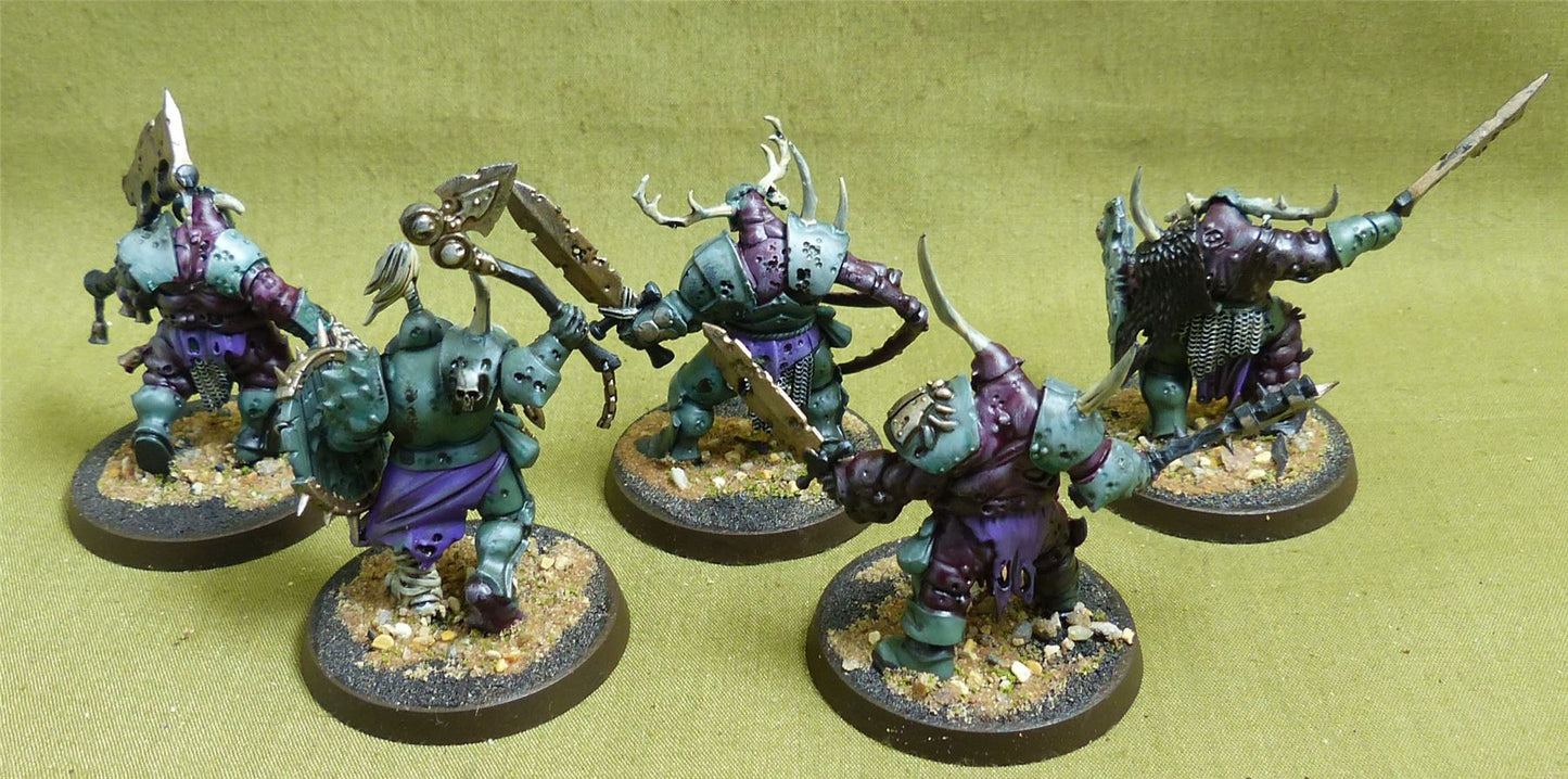 Putrid Blightkings painted - Death Guard - Warhammer AoS #42X