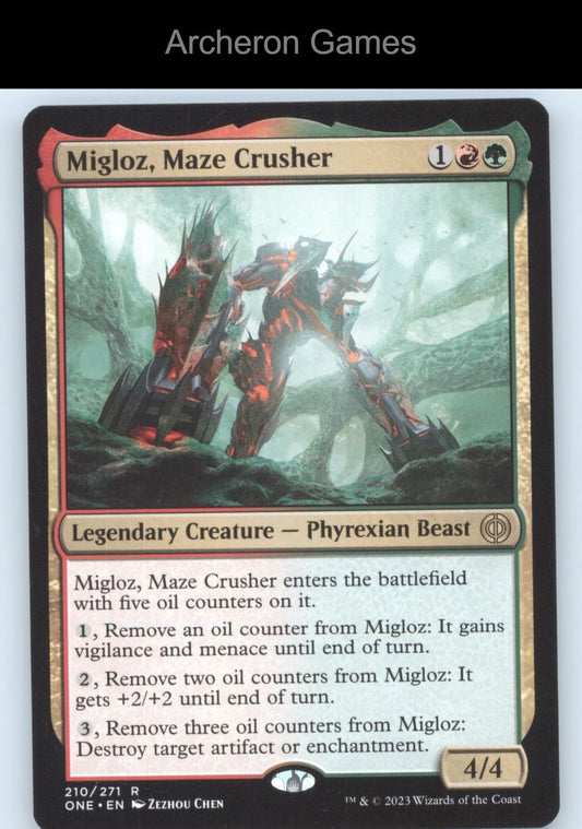 Migloz, Maze Crusher 210 R MTG Card Promo Pack: Phyrexia: All Will Be One