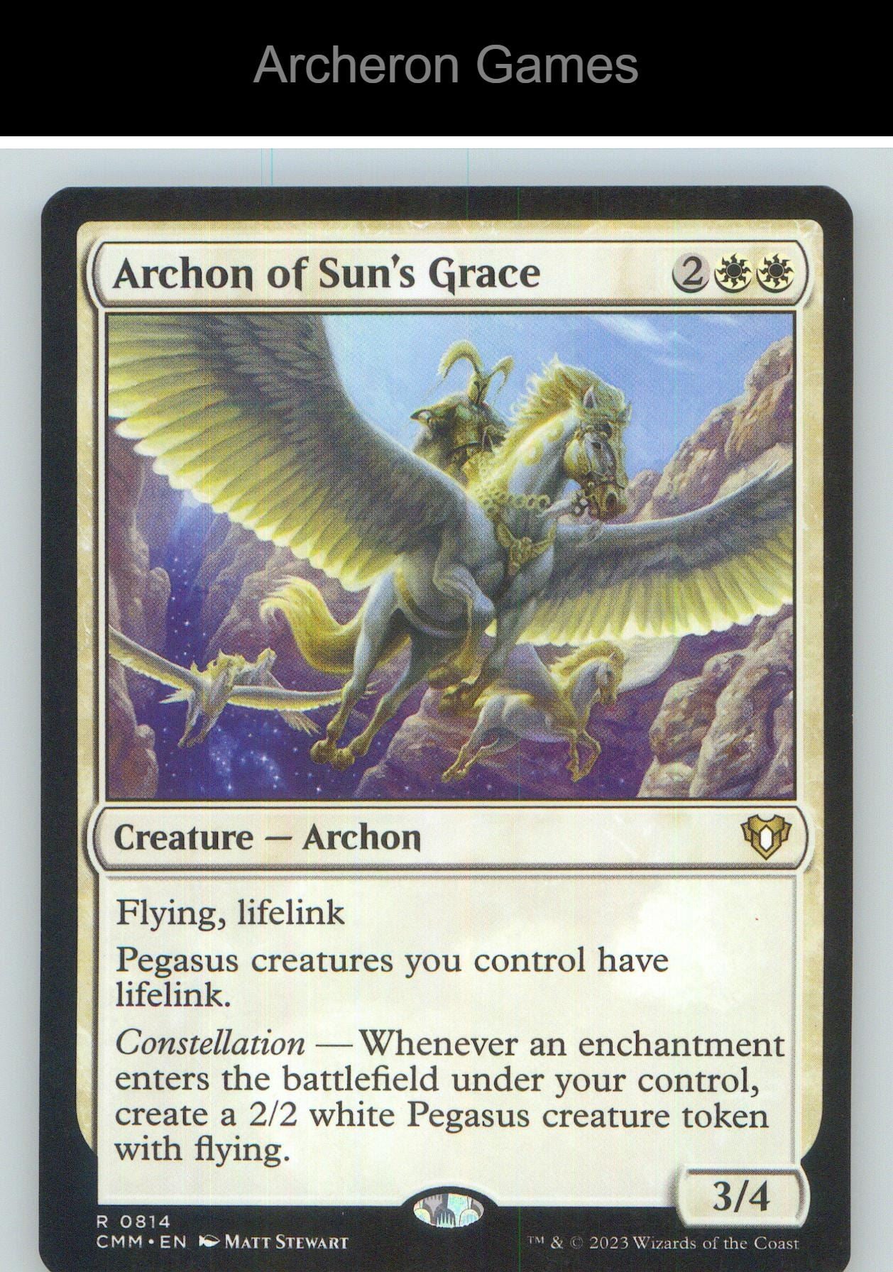 Archon of Sun's Grace CMM 814 R MTG Card NM/EX+