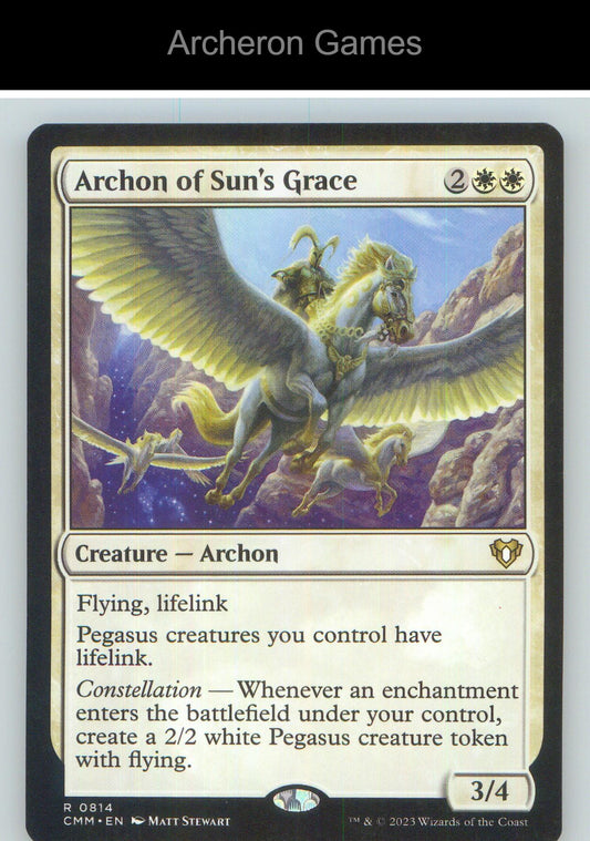 Archon of Sun's Grace CMM 814 R MTG Card NM/EX+