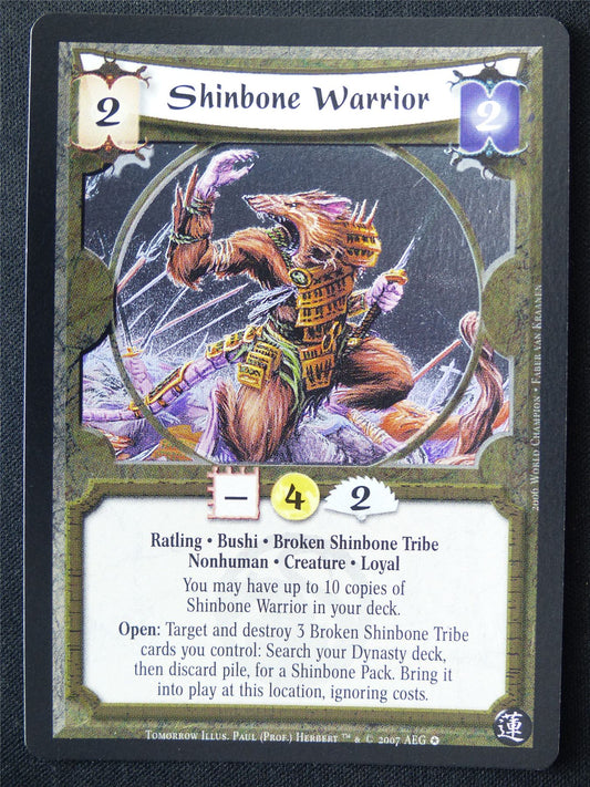 Shinbone Warrior Foil - Tom - Legend of the Five Rings L5R Card #WE