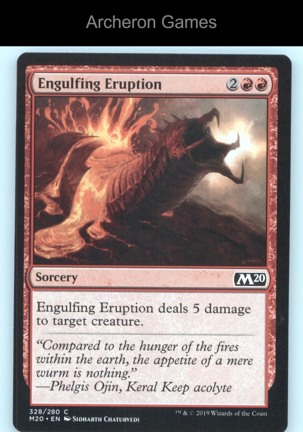 Engulfing Eruption 328 C MTG Card Core Set 2020