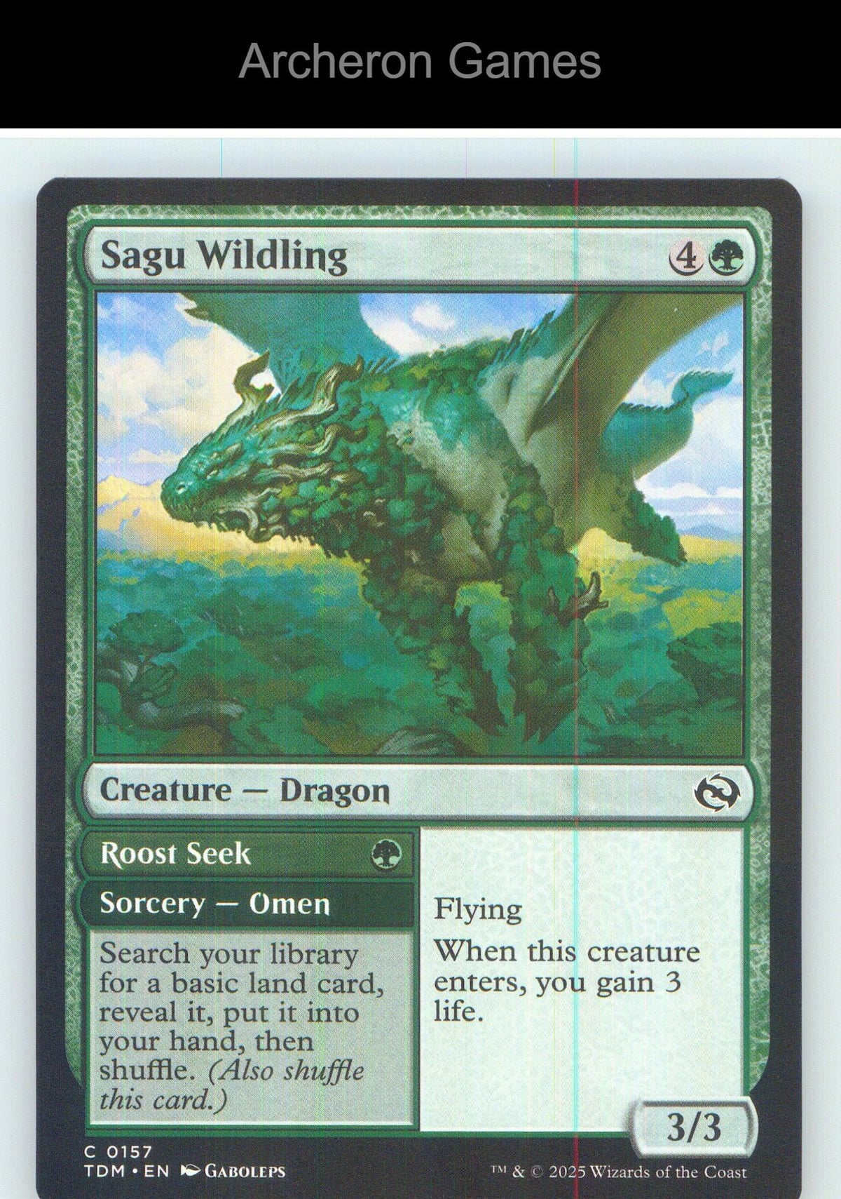 Sagu Wildling TDM 157 C MTG Card NM/EX+