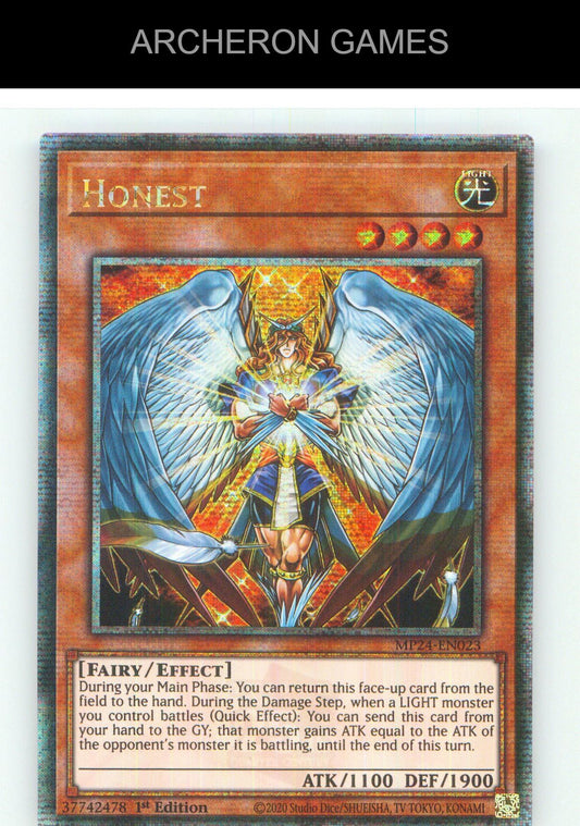 Honest (Quarter Century Secret Rare) YUGIOH Card 1st Edition