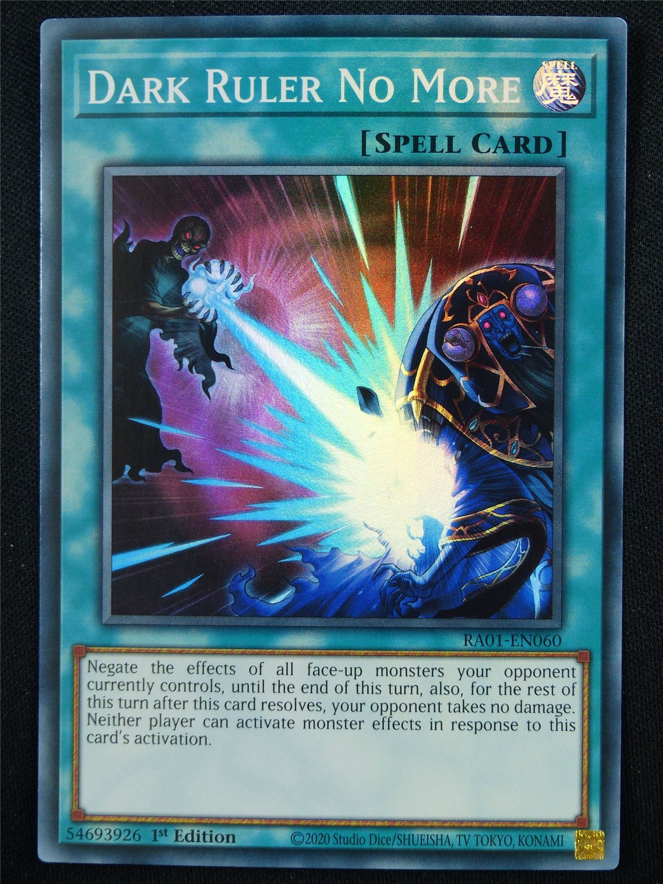 Dark Ruler No More RA01 Super Rare - 1st ed Yugioh Card #4JH