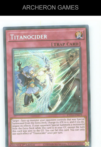 Titanocider SEC YUGIOH Card 1st Edition
