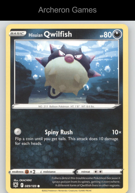 Pokemon Card Hisuian Qwilfish ASR 089/189 C Astral Radiance