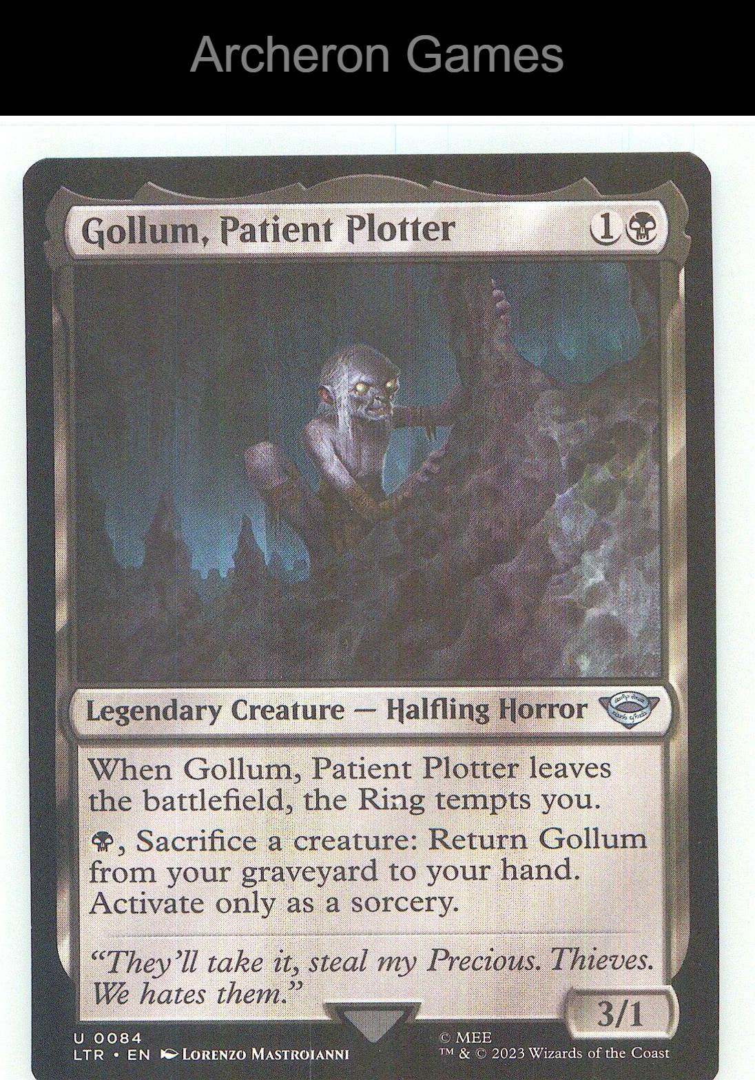 Gollum, Patient Plotter LTR 84 UC MTG Card NM/EX+